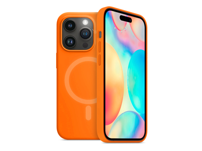Apple iPhone 14 Pro Max - Cover gommata serie Neon Mag Colore Arancione