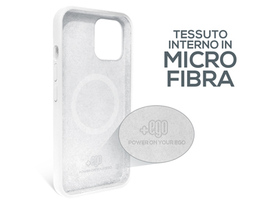 Apple iPhone 15 Plus - Cover gommata Magnetica Liquid Case Bianco