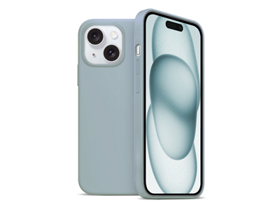 Apple iPhone 15 Plus - Cover gommata Magnetica Liquid Case Azzurro