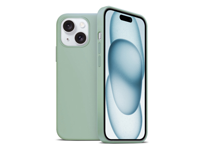 Apple iPhone 15 Plus - Magnetic silicone case Liquid Light green
