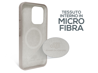 Apple iPhone 15 Pro - Cover gommata Magnetica Liquid Case Grigio Titanio