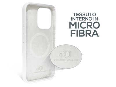 Apple iPhone 15 Pro - Cover gommata Magnetica Liquid Case Bianco
