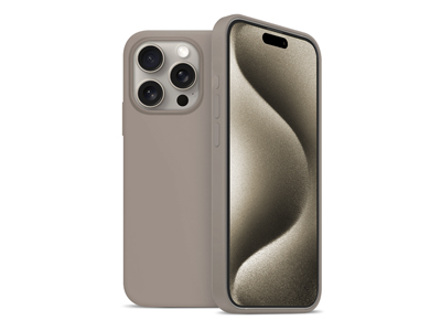 Apple iPhone 15 Pro Max - Cover gommata Magnetica Liquid Case Grigio Titanio