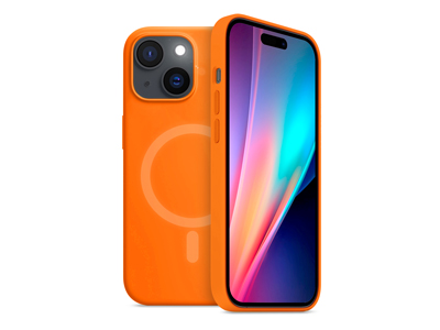 Apple iPhone 15 - Neon Mag Series Rubber Case Orange