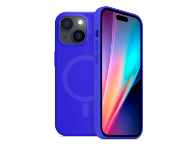 Apple iPhone 15 Plus - Cover Gommata Serie Neon Mag Colore Blu