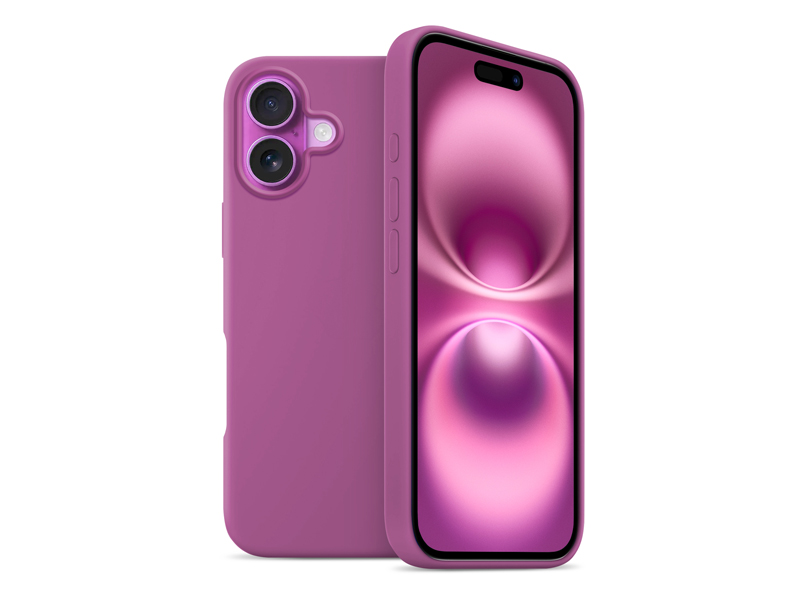 Apple iPhone 16 - Cover gommata Magnetica Liquid Case Viola