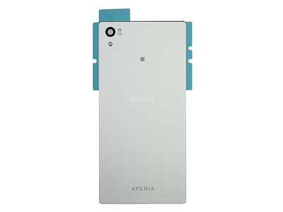 Sony Xperia Z5 - Cover Batteria in Vetro + Vetrino Camera Silver