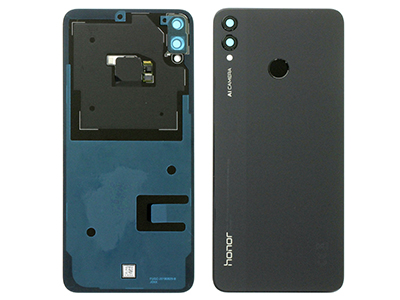 Huawei Honor 8X - Cover batteria + Vetrino Camera + Lettore Impronta Nero