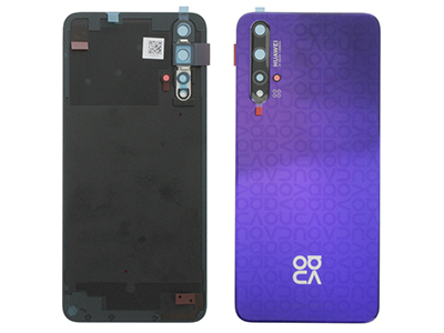 Huawei Nova 5T - Cover batteria + Vetrino Camera Midsummer Purple