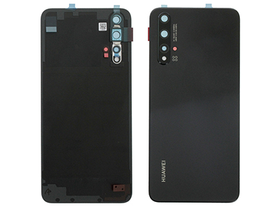Huawei Nova 5T - Cover batteria + Vetrino Camera Black