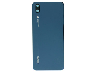 Huawei P20 - Cover batteria + Adesivo + Vetrino Camera Blu