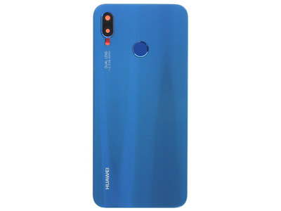 Huawei P20 Lite - Cover batteria + Vetrino Camera + Lettore Impronta Blu