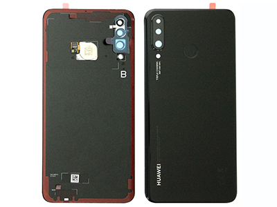 Huawei P30 Lite - Cover batteria + Vetrino Camera + Lettore Impronta Nero 