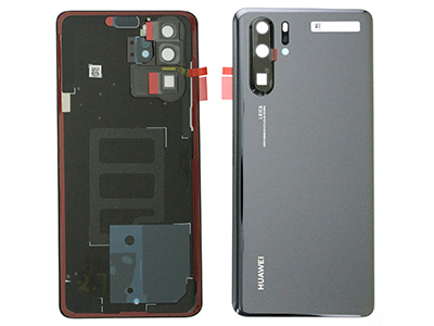Huawei P30 Pro - Cover batteria + Vetrino Camera Nero
