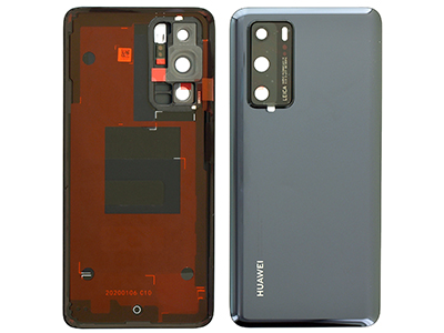 Huawei P40 - Cover batteria + Vetrino Camera Nero