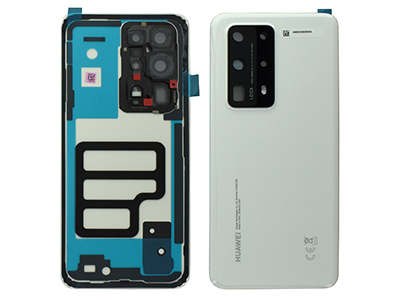 Huawei P40 Pro Plus - Cover batteria + Vetrino Camera + Adesivi Ceramic White