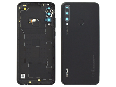 Huawei Y6p - Cover batteria + Vetrino Camera + Tasti Laterali + Lettore Impronta Midnight Black
