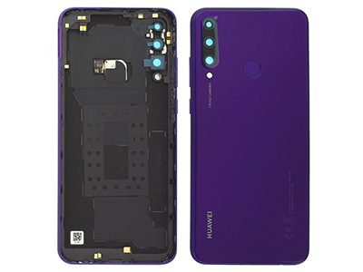 Huawei Y6p - Cover batteria + Vetrino Camera + Tasti Laterali + Lettore Impronta Phantom Purple