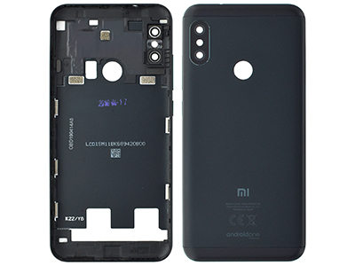 Xiaomi Mi A2 Lite - Cover Batteria + Vetrino Camera + Tasti Laterali Black