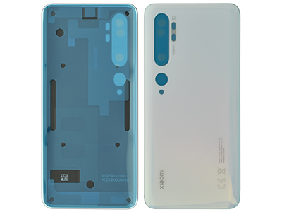 Xiaomi Mi Note 10 - Cover Batteria + Adesivi Glacier White