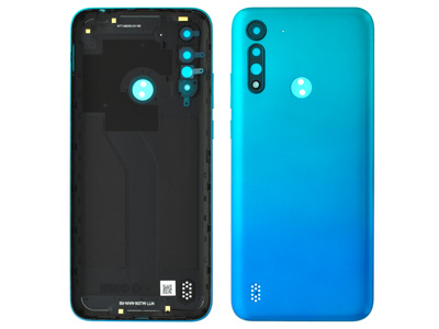 Motorola Moto G8 Power Lite - Cover Batteria + Tasti Laterali + Vetrino Camera Light Blue