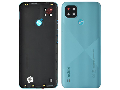 Realme Realme C21 - Cover Batteria + Vetrino Camera + Tasti Laterali Cross Blue