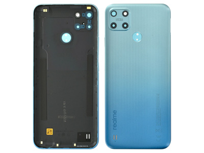 Realme Realme C25Y - Cover Batteria + Vetrino Camera + Tasti Laterali Glacier Blue