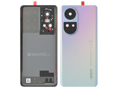 Oppo Reno10 5G - Cover Batteria + Vetrino Camera + Adesivi Ice Blue