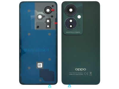 Oppo Reno11 F 5G - Cover Batteria + Vetrino Camera + Adesivi Palm Green