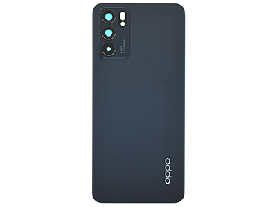 Oppo Reno6 5G - Cover Batteria + Vetrino Camera + Adesivi Stellar Black