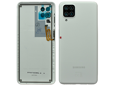 Samsung SM-A125 Galaxy A12 - Cover Batteria + Vetrino Camera + Tasti Laterali Bianco