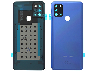 Samsung SM-A217 Galaxy A21s - Cover Batteria + Vetrino Camera + Adesivi Blu
