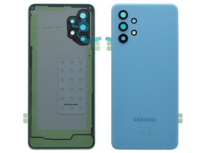 Samsung SM-A325 Galaxy A32 - Cover Batteria + Cover Camera completo + Adesivi Awesome Blue