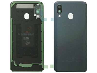 Samsung SM-A405 Galaxy A40 - Cover Batteria + Vetrino Camera + Adesivi Nero