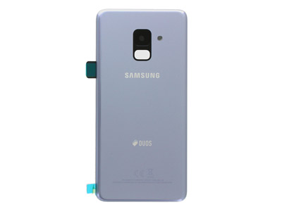 Samsung SM-A530 Galaxy A8 Dual Sim - Cover Batteria in vetro + Vetrino Camera + Adesivi Orchid Grey