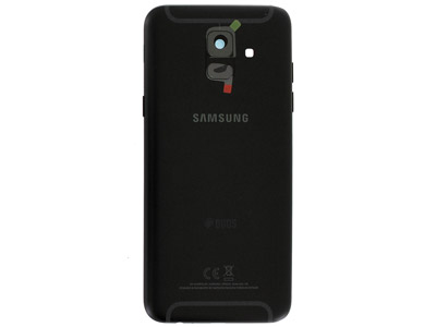 Samsung SM-A600 Galaxy A6 - Cover Batteria + Vetrino Camera + Lettore Impronta + Tasti Laterali + Vibrazione Nero