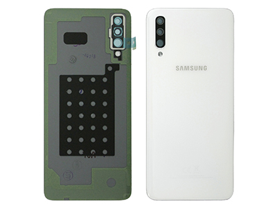 Samsung SM-A705 Galaxy A70 - Cover Batteria + Vetrino Camera + Adesivi Bianco