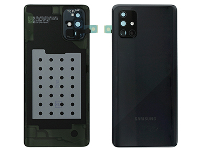 Samsung SM-A715 Galaxy A71 - Cover Batteria + Vetrino Camera + Adesivi Prism Crush Black