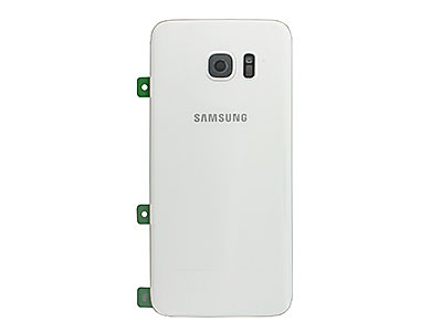 Samsung SM-G935 Galaxy S7 Edge - Guscio Batteria + Vetrino Camera + Vetrino Flash Bianco