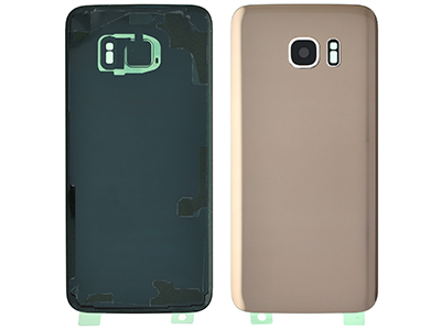 Samsung SM-G935 Galaxy S7 Edge - Cover Batteria + Vetrino Camera Oro  **NO LOGO**