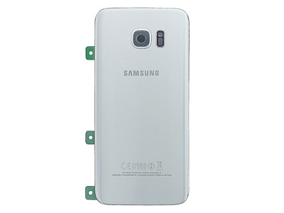 Samsung SM-G935 Galaxy S7 Edge - Guscio Batteria + Vetrino Camera + Vetrino Flash Silver