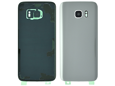 Samsung SM-G935 Galaxy S7 Edge - Cover Batteria + Vetrino Camera Silver  **NO LOGO**