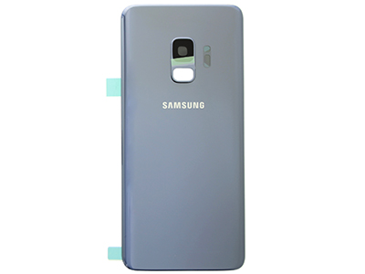 Samsung SM-G960 Galaxy S9 - Cover Batteria in vetro + Vetrino Camera + Vetrino Flash  Coral Blu