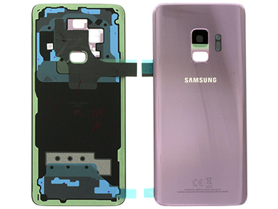 Samsung SM-G960 Galaxy S9 - Cover Batteria in vetro + Vetrino Camera + Vetrino Flash  Lilac Purple