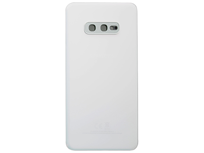 Samsung SM-G970 Galaxy S10e - Cover Batteria in vetro + Vetrino Camera Prism White