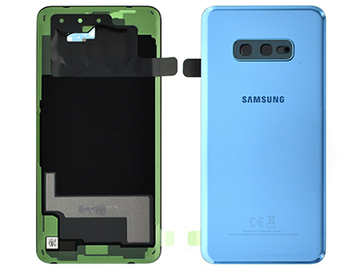 Samsung SM-G970 Galaxy S10e - Cover Batteria in vetro + Vetrino Camera Prism Blue