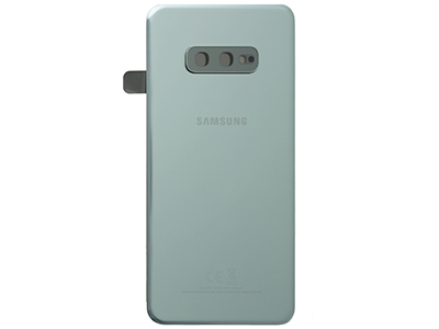 Samsung SM-G970 Galaxy S10e - Cover Batteria in vetro + Vetrino Camera Prism Green