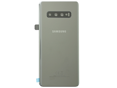 Samsung SM-G975 Galaxy S10+ - Cover Batteria in vetro + Vetrino Camera Ceramic Black