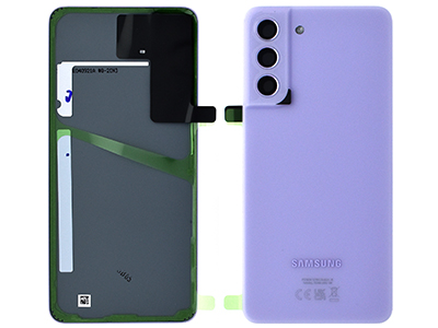 Samsung SM-G990 Galaxy S21 FE 5G - Cover Batteria + Vetrino Camera + Adesivi Lavender