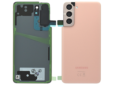 Samsung SM-G991 Galaxy S21 5G - Cover Batteria + Vetrino Camera + Adesivi Phantom Pink